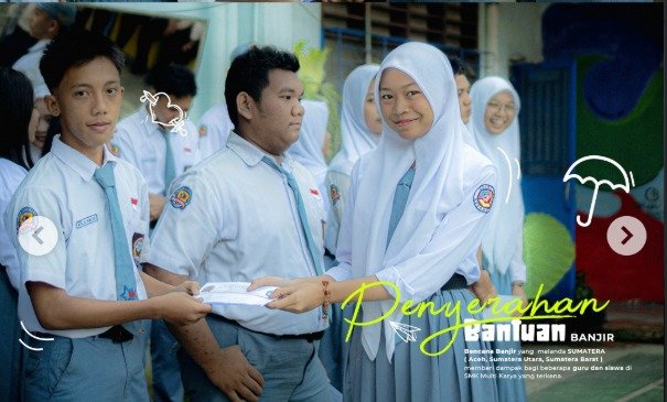 SMK Multi Karya Salurkan Bantuan untuk Guru dan Siswa Terdampak Banjir